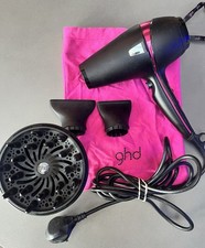 Limited Edition Black / Pink GHD Hair Dryer Plus Attachments - fully functioning