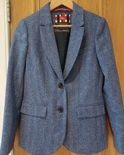 BODEN *HERITAGE BRITISH TWEED* HERRINGBONE PURE WOOL JACKET UK 8 R NEW