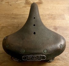 Vintage Brooks B66 Brown Leather Bicycle Saddle