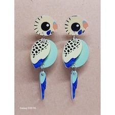 Yellow Green Acrylic Budgie