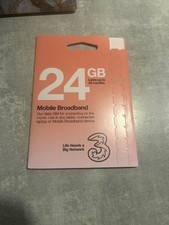 24gb three 3 mobile broadband data sim