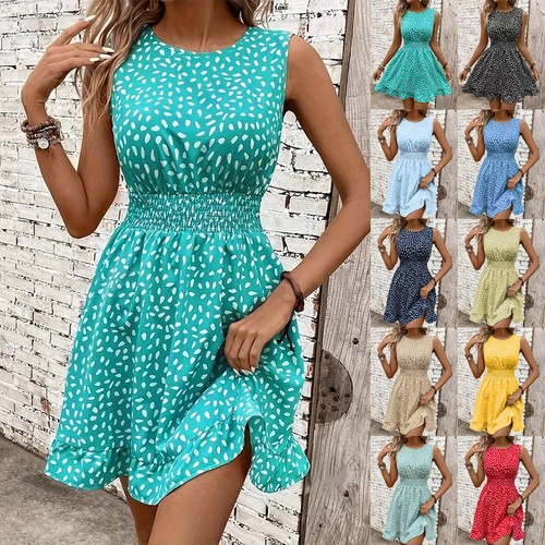 Women dots mini dress - dots,