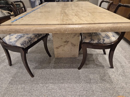 Travertine marble dining - travertine,