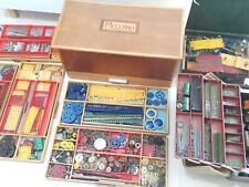 Vintage Meccano Huge Job Lot 100's of Parts With Wooden Storage Box Draws