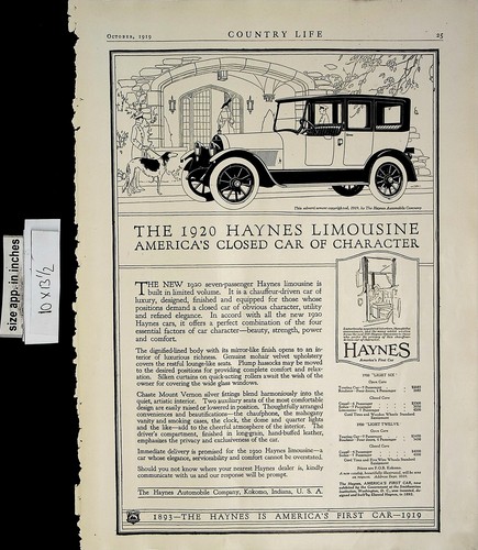 1919 1920 haynes limousine - 1919,