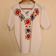 Floral Hand Embroidery Mexican Top