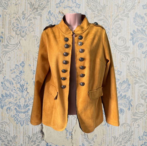 Vintage faux suede military - faux,