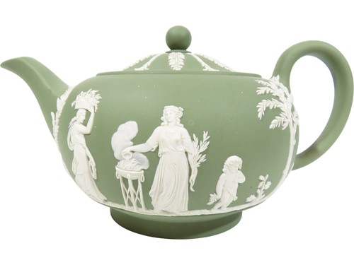 Wedgwood jasperware teapot - -,