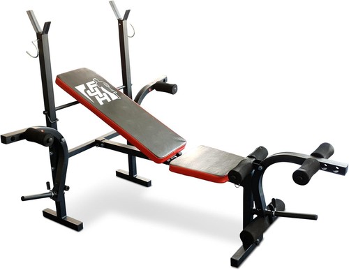 Foldable weights bench with - weights,