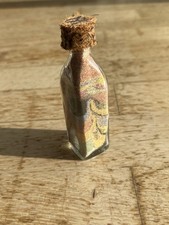 Glass Bottle Multicoloured Sand Art with Cork Stopper Decorative Ornament Home
