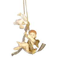 VINTAGE ANGEL ON A SWING