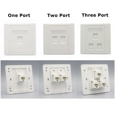 LAN CAT6 Outlet Wall Socket Plate Computer Network Ethernet Panel Faceplate RJ45
