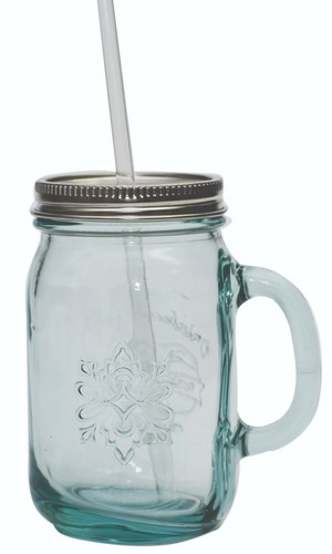 Drinking jar with handle lid - jar,