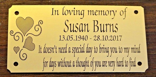 Personalised memorial bench - memorial,