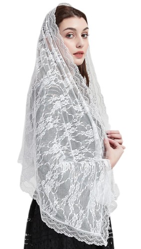 Chapel veil rectangle bridal - veil,