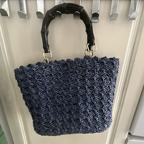 Handmade straw crochet tote - handmade,