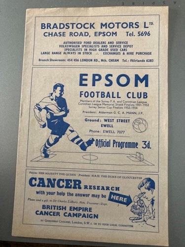 Epsom tilbury 1956 - tilbury, 1956/57