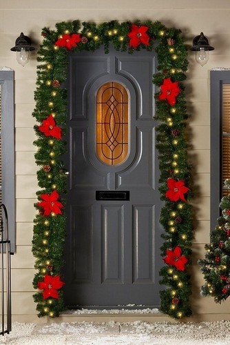Door garland christmas - door,