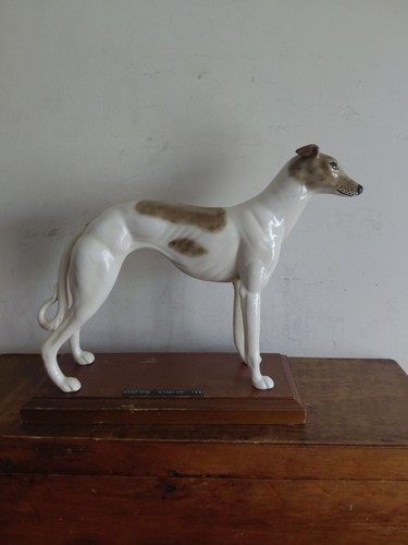 Vintage porcelain greyhound - porcelain,