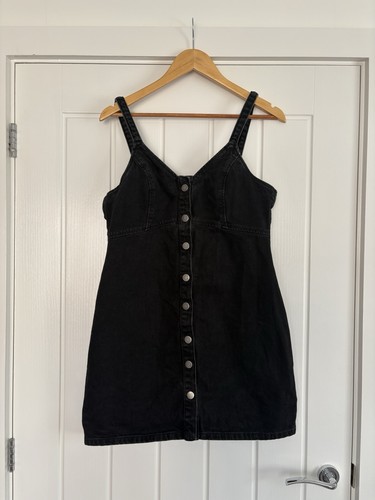 Topshop black denim - topshop, button-up