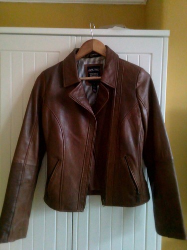 Short real leather jacket - short,