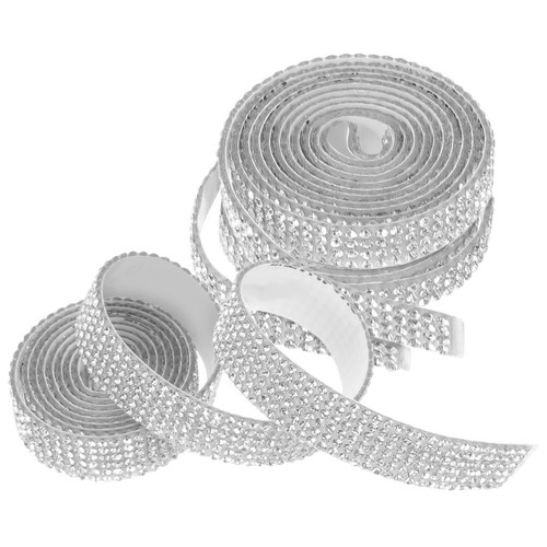 Silver rhinestone sticker - silver,