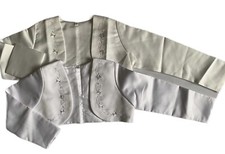 Flower girl Bolero Bridesmaid Shrug Girl First Holy Communion Satin Wrap 2-12 Yr