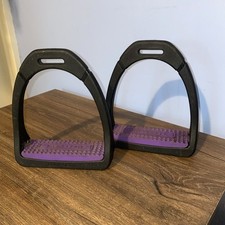 Shires Compositi Premium Profile Stirrups lightweight Adult/Child Purple Tread