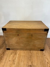 Oak Box Trunk Chest Coffee