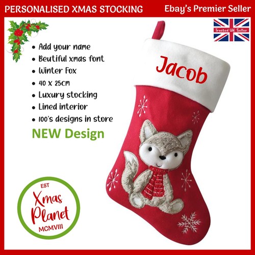 Personalised winter fox xmas - personalised,