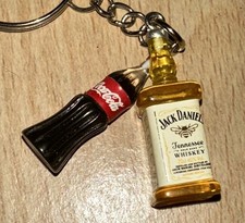 Novelty 3D Jack Daniel Honey And Coke Bottle Keyring Party Drink Set Gift Bag