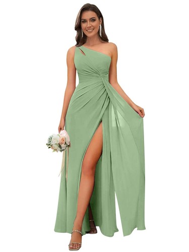 Long one shoulder chiffon - one,