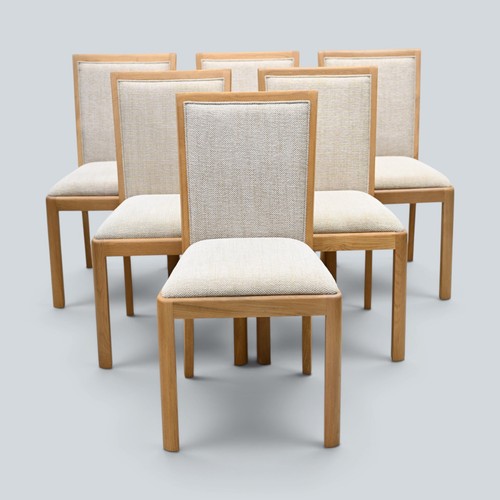 Oak dining chairs - oak, beige