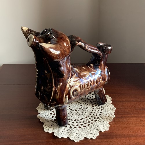 Vintage bull shaped ceramic - vintage,