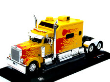 IXO 1/43 DIECAST 2002 PETERBILT 379 CUSTOM TRUCK/CAB IN YELLOW/RED FLAMES TR193