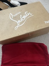 Christian Louboutin Kate Veau Velours 100 Black Suede Pointed Shoes Size 39 6