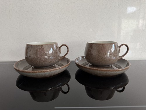 Pair denby greystone cups - pair,