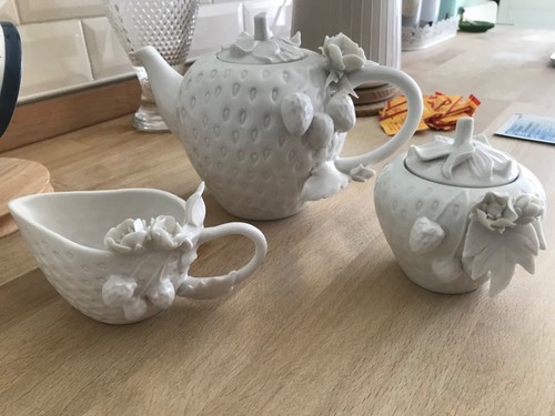 White porcelain tea service