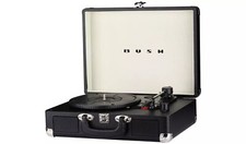 NEW, Bush Classic Turntable Retro Portable Case Record Amplifier Player, Black