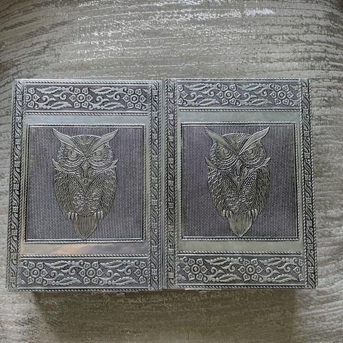 Handcrafted owl embossed