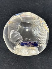 Quality Crystal From Scotland Football Shaped Paper Weight