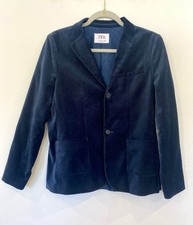 Zara Blue Velvet Blazer Jacket