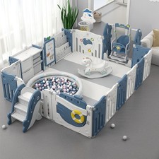 Kids Playpen with Slide Swing