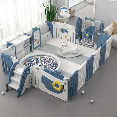Kids playpen with slide - with, swing