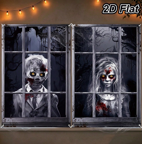 2pcs halloween door curtain - door,