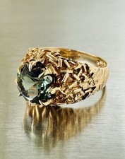 Vintage 9k 9ct Gold Tsavorite