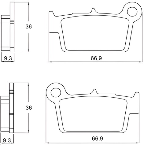 Rear recessed brake - rear,
