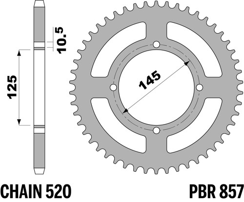 Pbr rear sprocket - sprocket, for