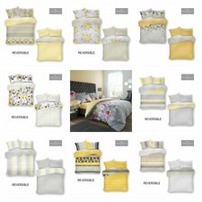 Yellow/ Ochre Printed Duvet