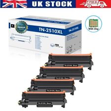 4 Toner Cartridge TN-2510XL TN2510 Fits For Brother DCP-L2620DW L2627DW LOT